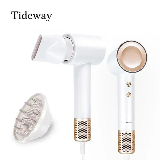 Tideway Titanium Hair Dryer | Brushless Motor, Ionic Tech, 4 Heat Levels, Thermo Control, Ergonomic